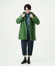 NGKAE35230 GIANNI LO GIUDICE(ジャンニ ロ ジュディチェ) [洗える・日本製]起毛パイルジャガードドットトップス ネイビーブルー