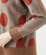 NGKAE35230 GIANNI LO GIUDICE(ジャンニ ロ ジュディチェ) [洗える・日本製]起毛パイルジャガードドットトップス ベージュ