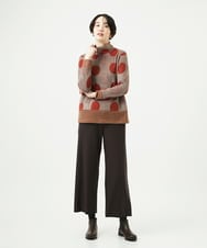 NGKAE35230 GIANNI LO GIUDICE(ジャンニ ロ ジュディチェ) [洗える・日本製]起毛パイルジャガードドットトップス ベージュ