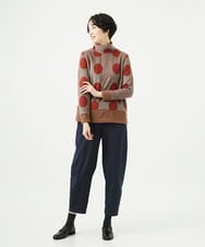 NGKAE35230 GIANNI LO GIUDICE(ジャンニ ロ ジュディチェ) [洗える・日本製]起毛パイルジャガードドットトップス ベージュ