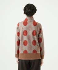 NGKAE35230 GIANNI LO GIUDICE(ジャンニ ロ ジュディチェ) [洗える・日本製]起毛パイルジャガードドットトップス ベージュ