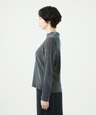 NGKAE40180 GIANNI LO GIUDICE(ジャンニ ロ ジュディチェ) [洗える・日本製]タマムシパイルフロッキーカットソー ブルー