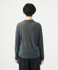 NGKAE40180 GIANNI LO GIUDICE(ジャンニ ロ ジュディチェ) [洗える・日本製]タマムシパイルフロッキーカットソー ブルー