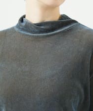 NGKAE40180 GIANNI LO GIUDICE(ジャンニ ロ ジュディチェ) [洗える・日本製]タマムシパイルフロッキーカットソー ブルー