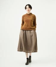 NGKAE40180 GIANNI LO GIUDICE(ジャンニ ロ ジュディチェ) [洗える・日本製]タマムシパイルフロッキーカットソー ブラウン