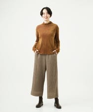 NGKAE40180 GIANNI LO GIUDICE(ジャンニ ロ ジュディチェ) [洗える・日本製]タマムシパイルフロッキーカットソー ブラウン