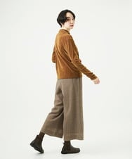 NGKAE40180 GIANNI LO GIUDICE(ジャンニ ロ ジュディチェ) [洗える・日本製]タマムシパイルフロッキーカットソー ブラウン