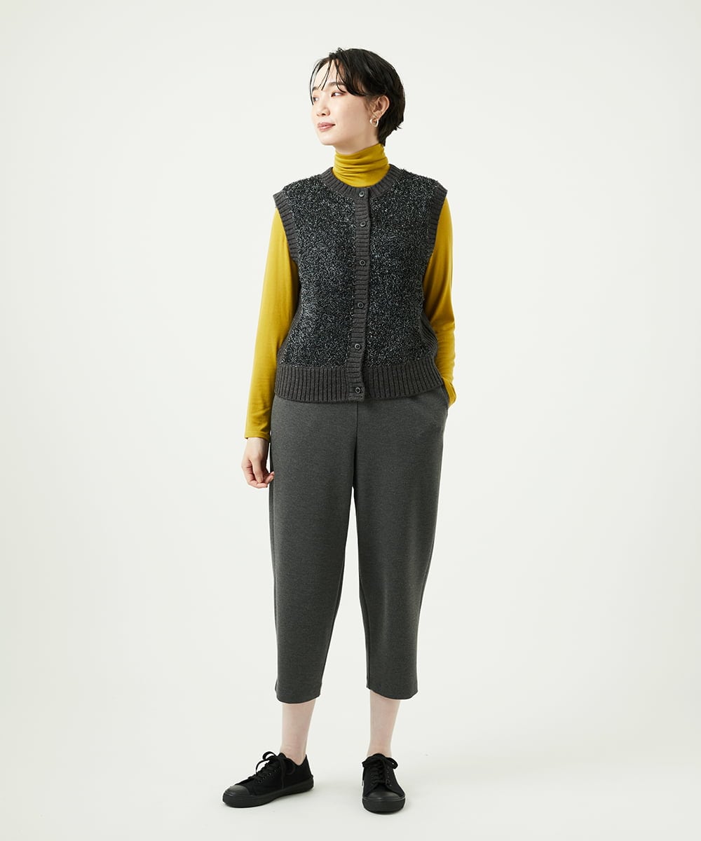NGKAF10110 GIANNI LO GIUDICE(ジャンニ ロ ジュディチェ) [洗える]テンセルウールガーゼフライスカットソー イエロー