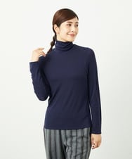 NGKAF10110 GIANNI LO GIUDICE(ジャンニ ロ ジュディチェ) [洗える]テンセルウールガーゼフライスカットソー ネイビー