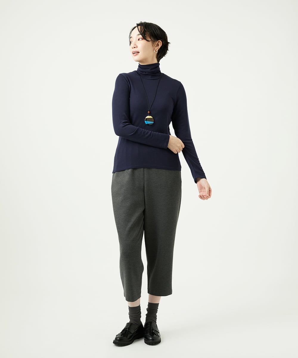 NGKAF10110 GIANNI LO GIUDICE(ジャンニ ロ ジュディチェ) [洗える]テンセルウールガーゼフライスカットソー ネイビー