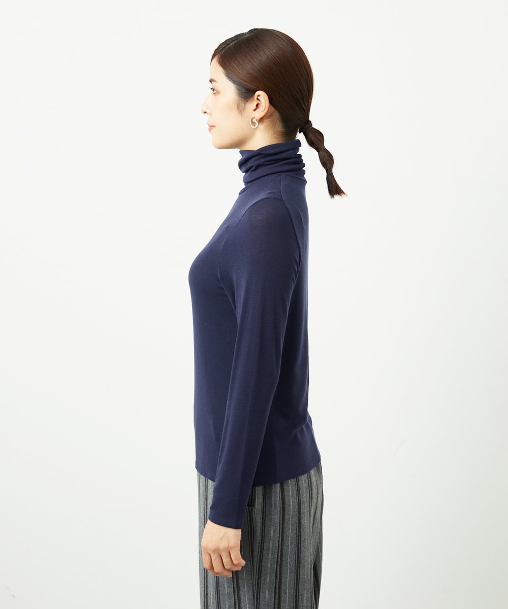 NGKAF10110 GIANNI LO GIUDICE(ジャンニ ロ ジュディチェ) [洗える]テンセルウールガーゼフライスカットソー ネイビー