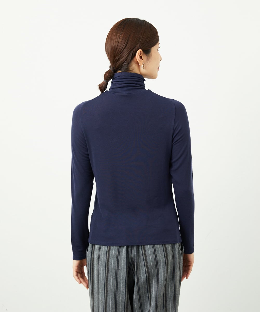 NGKAF10110 GIANNI LO GIUDICE(ジャンニ ロ ジュディチェ) [洗える]テンセルウールガーゼフライスカットソー ネイビー