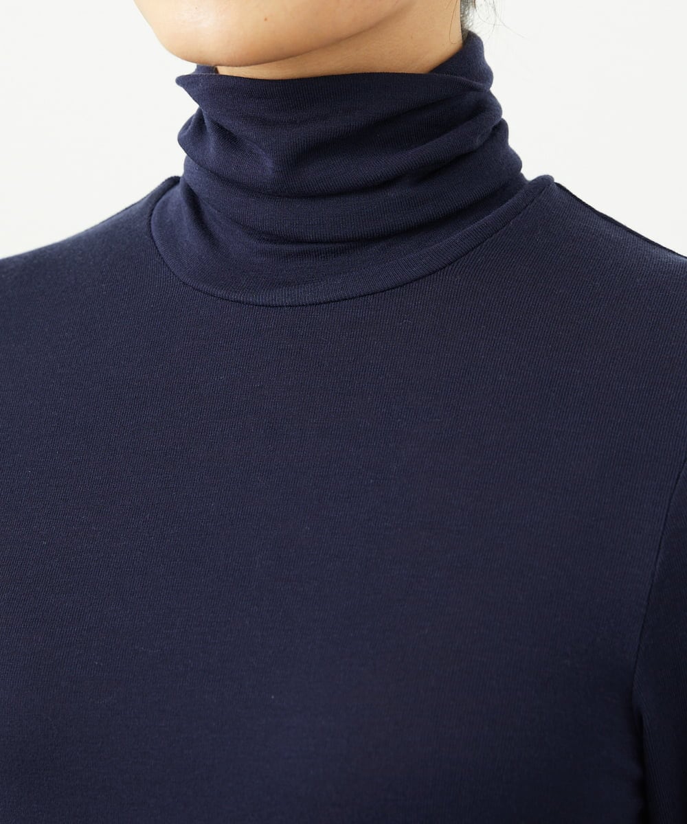 NGKAF10110 GIANNI LO GIUDICE(ジャンニ ロ ジュディチェ) [洗える]テンセルウールガーゼフライスカットソー ネイビー