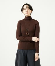 NGKAF10110 GIANNI LO GIUDICE(ジャンニ ロ ジュディチェ) [洗える]テンセルウールガーゼフライスカットソー ブラウン