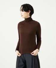 NGKAF10110 GIANNI LO GIUDICE(ジャンニ ロ ジュディチェ) [洗える]テンセルウールガーゼフライスカットソー ブラウン