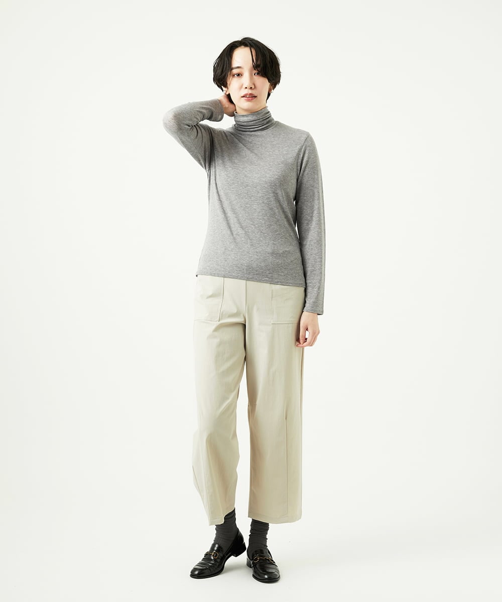 NGKAF10110 GIANNI LO GIUDICE(ジャンニ ロ ジュディチェ) [洗える]テンセルウールガーゼフライスカットソー グレー