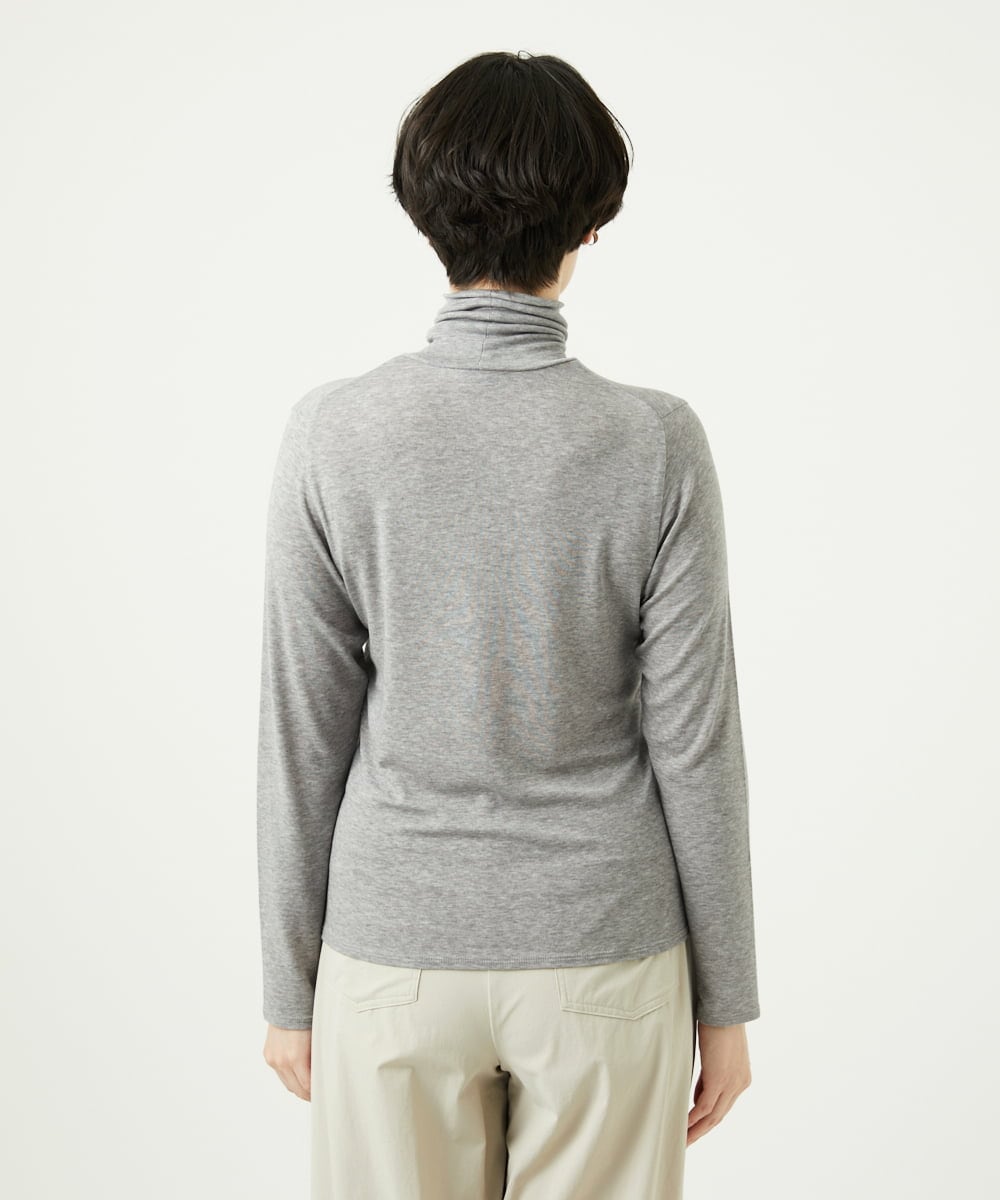 NGKAF10110 GIANNI LO GIUDICE(ジャンニ ロ ジュディチェ) [洗える]テンセルウールガーゼフライスカットソー グレー