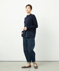 NGKAF11130 GIANNI LO GIUDICE(ジャンニ ロ ジュディチェ) [洗える・日本製]リヨセルウールガーゼフライスカットソー ネイビー
