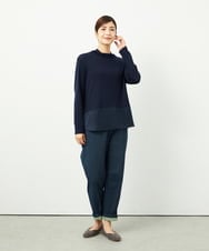 NGKAF11130 GIANNI LO GIUDICE(ジャンニ ロ ジュディチェ) [洗える・日本製]リヨセルウールガーゼフライスカットソー ネイビー