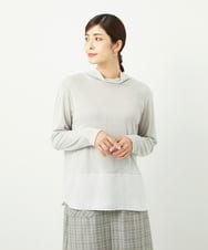 NGKAF11130 GIANNI LO GIUDICE(ジャンニ ロ ジュディチェ) [洗える・日本製]リヨセルウールガーゼフライスカットソー ライトグレー