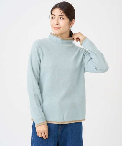 NGKAF13170 GIANNI LO GIUDICE [洗える・日本製]ハイネックコットンウェーブリバーカットソー