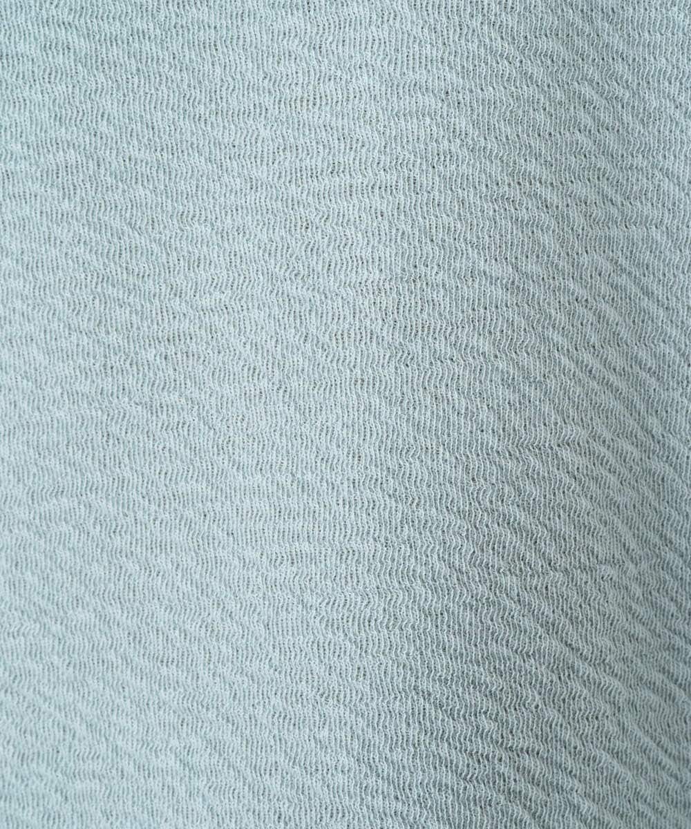 NGKAF13170 GIANNI LO GIUDICE(ジャンニ ロ ジュディチェ) [洗える・日本製]ハイネックコットンウェーブリバーカットソー ライトブルー