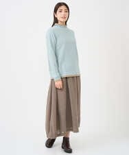 NGKAF13170 GIANNI LO GIUDICE(ジャンニ ロ ジュディチェ) [洗える・日本製]ハイネックコットンウェーブリバーカットソー ライトブルー