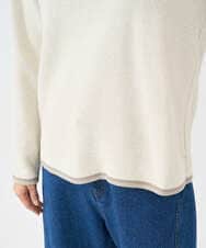 NGKAF13170 GIANNI LO GIUDICE(ジャンニ ロ ジュディチェ) [洗える・日本製]ハイネックコットンウェーブリバーカットソー ベージュ