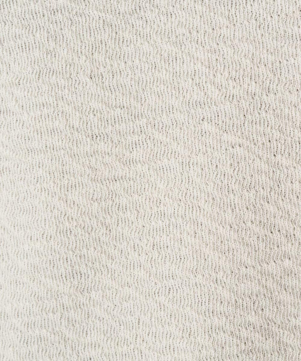 NGKAF13170 GIANNI LO GIUDICE(ジャンニ ロ ジュディチェ) [洗える・日本製]ハイネックコットンウェーブリバーカットソー ベージュ