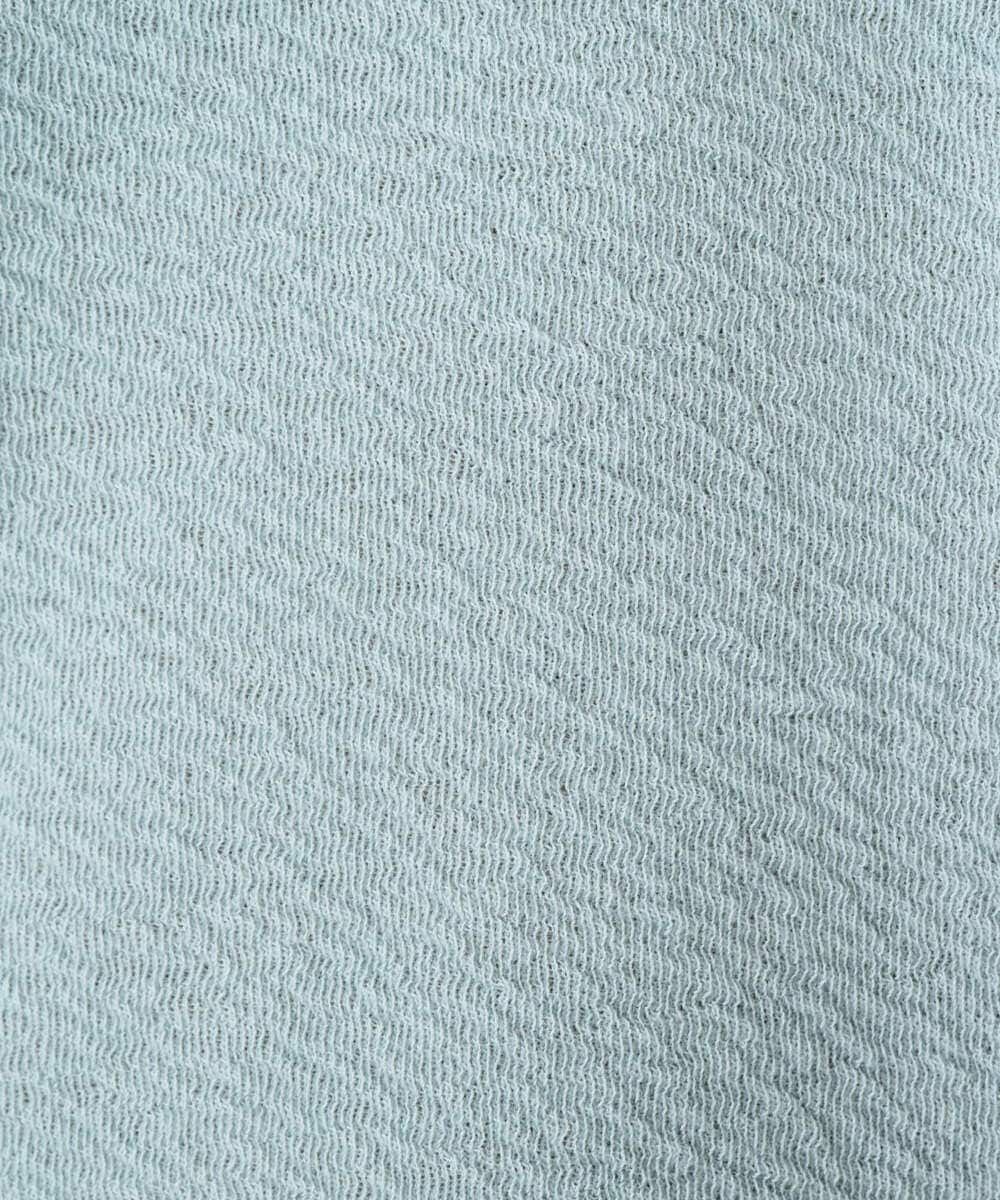 NGKAF14170 GIANNI LO GIUDICE(ジャンニ ロ ジュディチェ) [洗える・日本製]コットンウェーブリバー配色カットソー ライトブルー