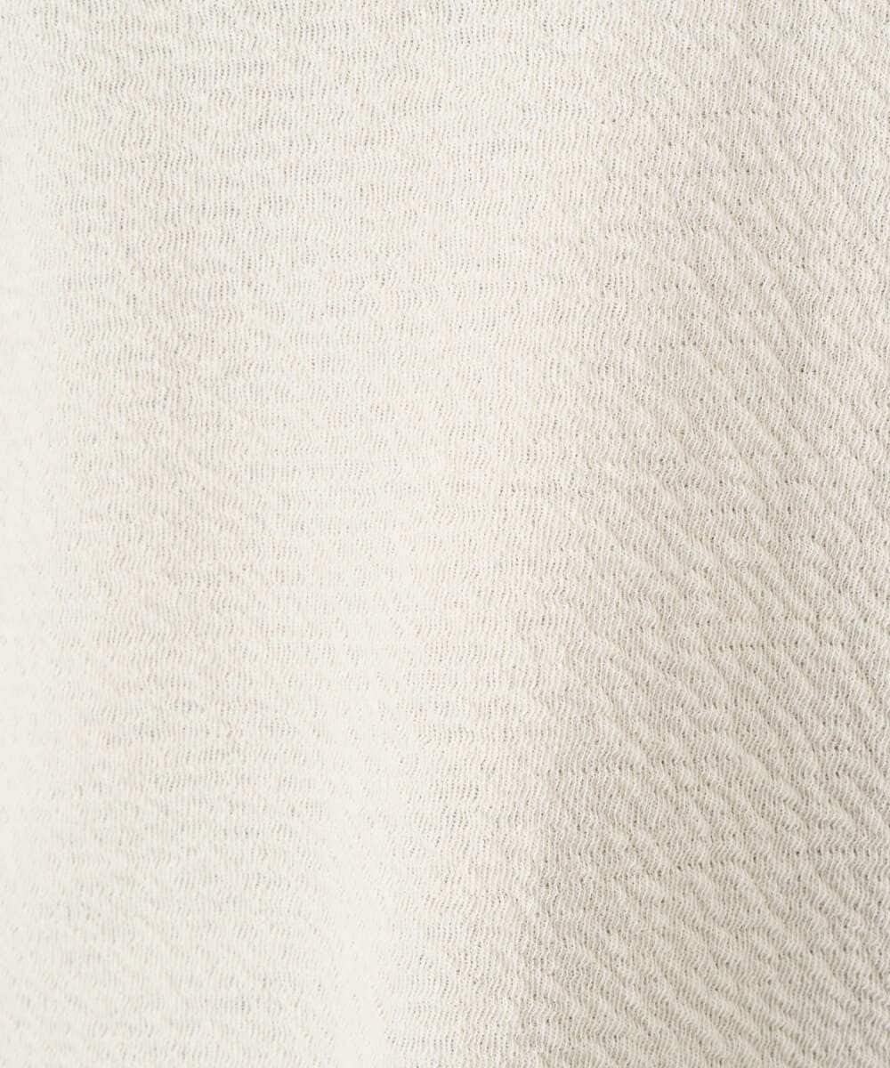 NGKAF14170 GIANNI LO GIUDICE(ジャンニ ロ ジュディチェ) [洗える・日本製]コットンウェーブリバー配色カットソー ベージュ