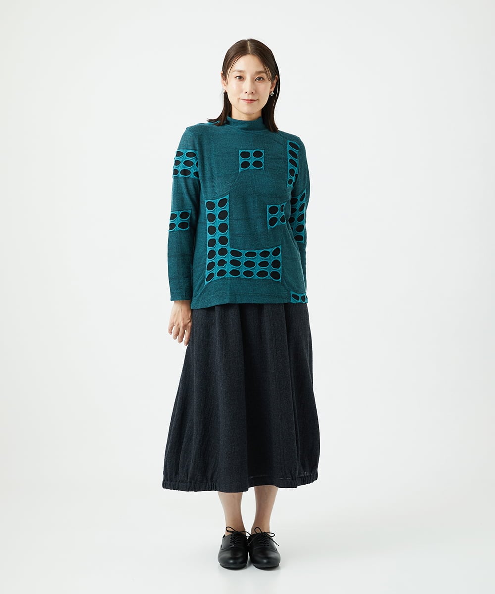 NGKAF17250 GIANNI LO GIUDICE(ジャンニ ロ ジュディチェ) [日本製]バースト水玉カットソー ブルー