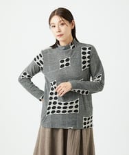 NGKAF17250 GIANNI LO GIUDICE(ジャンニ ロ ジュディチェ) [日本製]バースト水玉カットソー グレー