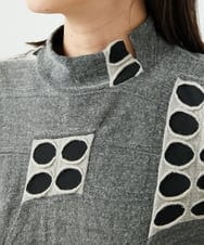 NGKAF17250 GIANNI LO GIUDICE(ジャンニ ロ ジュディチェ) [日本製]バースト水玉カットソー グレー