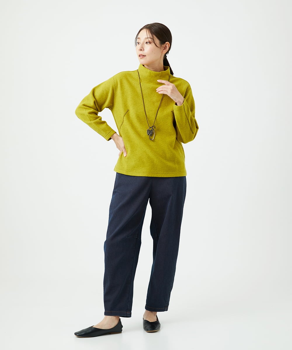 NGKAF18250 GIANNI LO GIUDICE(ジャンニ ロ ジュディチェ) [日本製]ウールマイクロループカットソー イエロー