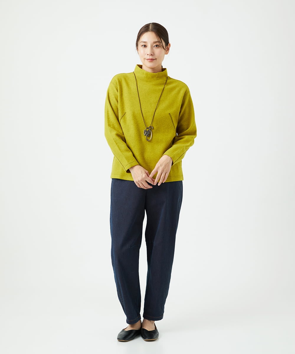 NGKAF18250 GIANNI LO GIUDICE(ジャンニ ロ ジュディチェ) [日本製]ウールマイクロループカットソー イエロー