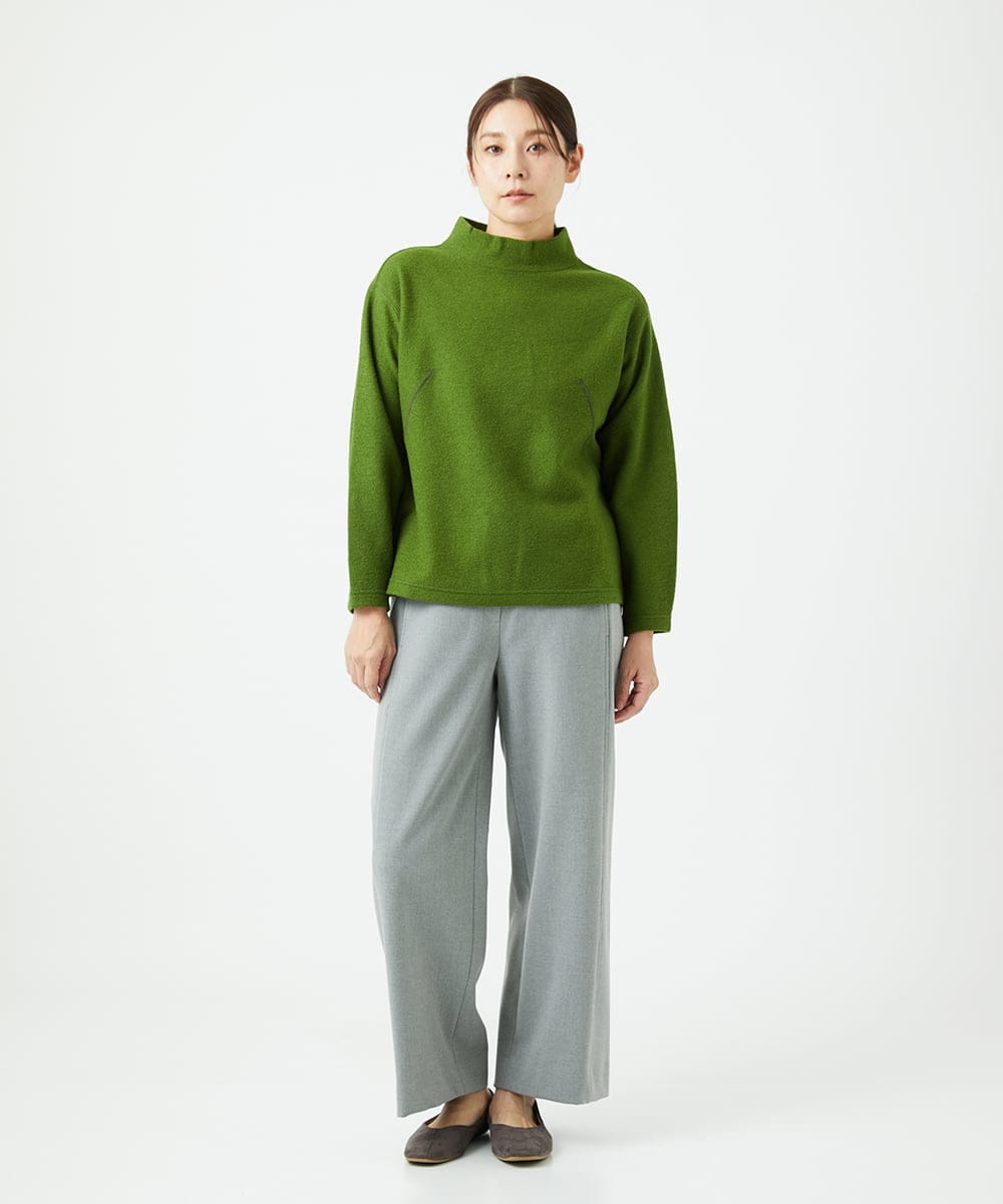 NGKAF18250 GIANNI LO GIUDICE(ジャンニ ロ ジュディチェ) [日本製]ウールマイクロループカットソー グリーン