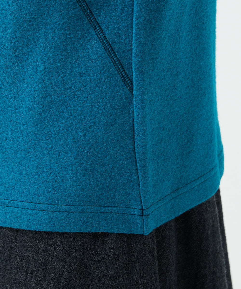 NGKAF18250 GIANNI LO GIUDICE(ジャンニ ロ ジュディチェ) [日本製]ウールマイクロループカットソー ブルー