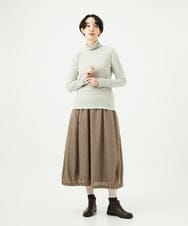 NGKAF41180 GIANNI LO GIUDICE(ジャンニ ロ ジュディチェ) [洗える・日本製]ラグウォームボーダーカットソー ライトグレー