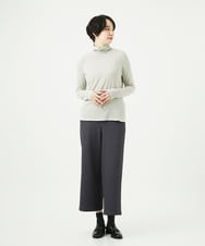 NGKAF41180 GIANNI LO GIUDICE(ジャンニ ロ ジュディチェ) [洗える・日本製]ラグウォームボーダーカットソー ライトグレー