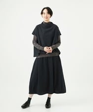 NGKAF41180 GIANNI LO GIUDICE(ジャンニ ロ ジュディチェ) [洗える・日本製]ラグウォームボーダーカットソー ダークグレー