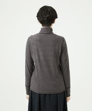 NGKAF41180 GIANNI LO GIUDICE(ジャンニ ロ ジュディチェ) [洗える・日本製]ラグウォームボーダーカットソー ダークグレー