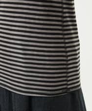 NGKAF41180 GIANNI LO GIUDICE(ジャンニ ロ ジュディチェ) [洗える・日本製]ラグウォームボーダーカットソー ダークグレー