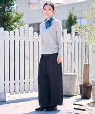 NGKAH40180 GIANNI LO GIUDICE(ジャンニ ロ ジュディチェ) [洗える・日本製]ウールボトルネックカットソー ライトグレー