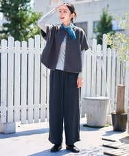NGKAH40180 GIANNI LO GIUDICE(ジャンニ ロ ジュディチェ) [洗える・日本製]ウールボトルネックカットソー ライトグレー