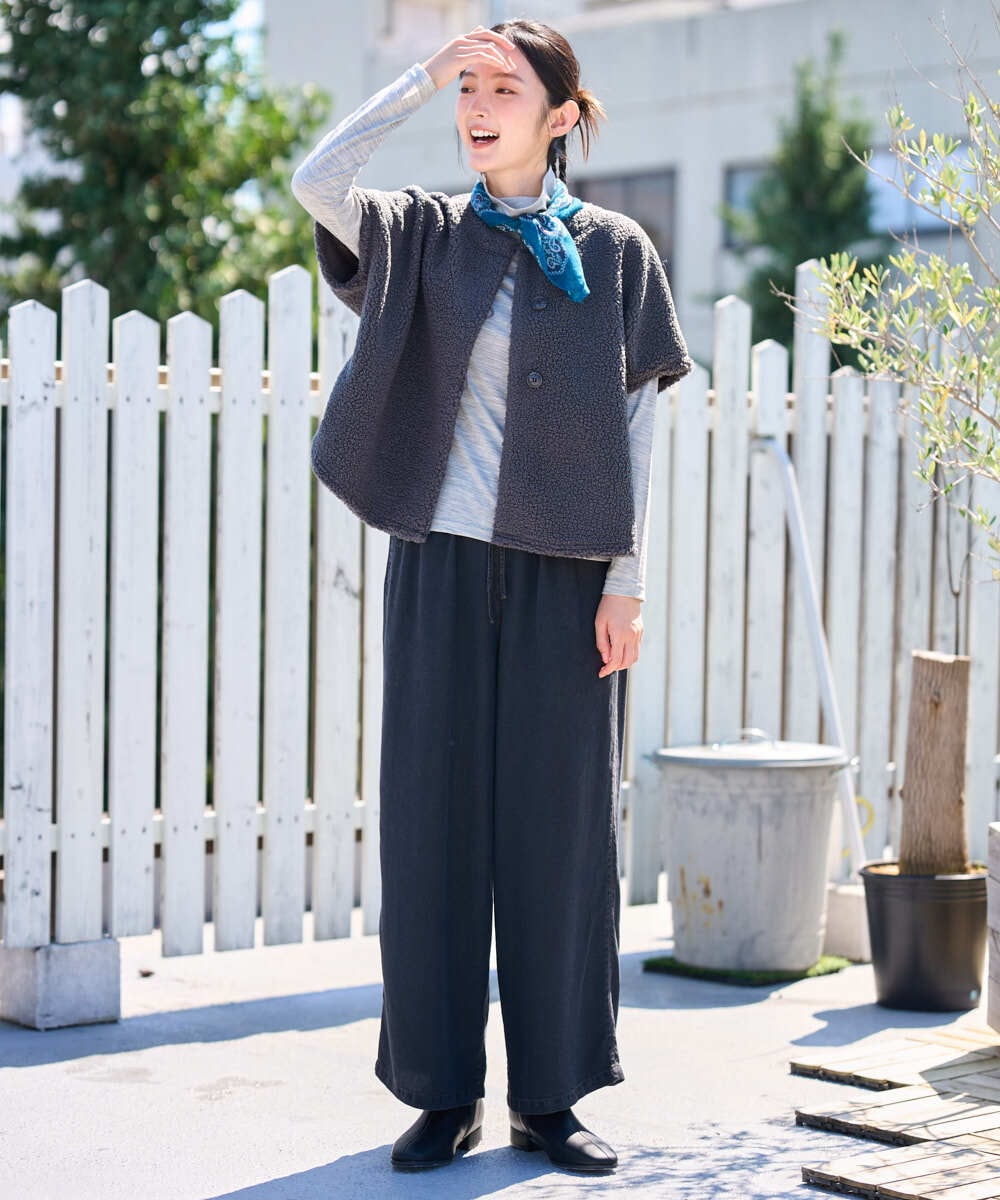 NGKAH40180 GIANNI LO GIUDICE(ジャンニ ロ ジュディチェ) [洗える・日本製]ウールボトルネックカットソー ライトグレー