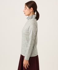 NGKAH40180 GIANNI LO GIUDICE(ジャンニ ロ ジュディチェ) [洗える・日本製]ウールボトルネックカットソー ライトグレー