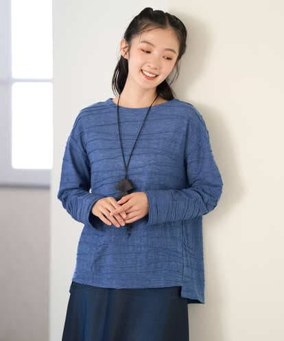 NGKAH41210 GIANNI LO GIUDICE [日本製]リップルジャガードプルオーバー