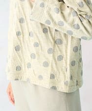 NGKAH43180 GIANNI LO GIUDICE(ジャンニ ロ ジュディチェ) [洗える・日本製]接結メランジドットジャガードプルオーバー ライトグレー