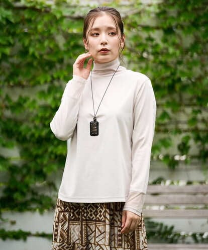 NGKAI26180 GIANNI LO GIUDICE [日本製]ポンチロイヤルクールハイネックカットソー